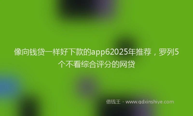 像向钱贷一样好下款的app62025年推荐，罗列5个不看综合评分的网贷