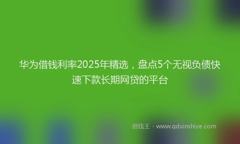 华为借钱利率2025年精选，盘点5个无视负债快速下款长期网贷的平台