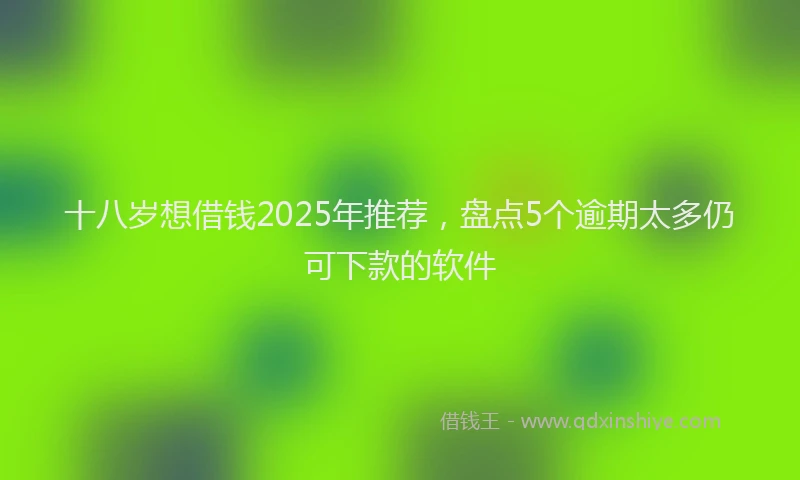 十八岁想借钱2025年推荐，盘点5个逾期太多仍可下款的软件