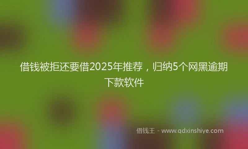 借钱被拒还要借2025年推荐，归纳5个网黑逾期下款软件