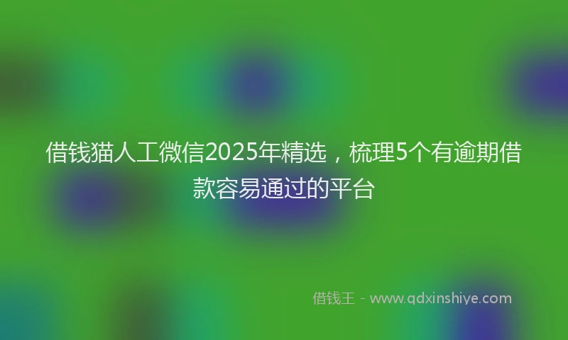 借钱猫人工微信2025年精选，梳理5个有逾期借款容易通过的平台