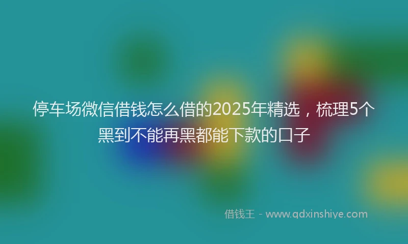 停车场微信借钱怎么借的2025年精选，梳理5个黑到不能再黑都能下款的口子