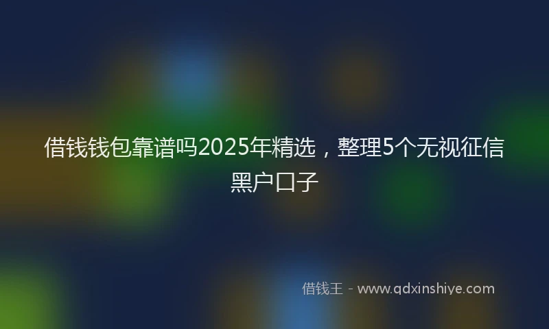 借钱钱包靠谱吗2025年精选，整理5个无视征信黑户口子