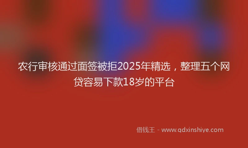农行审核通过面签被拒2025年精选，整理五个网贷容易下款18岁的平台
