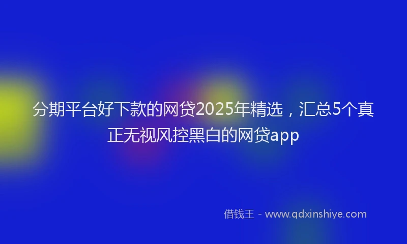 分期平台好下款的网贷2025年精选，汇总5个真正无视风控黑白的网贷app