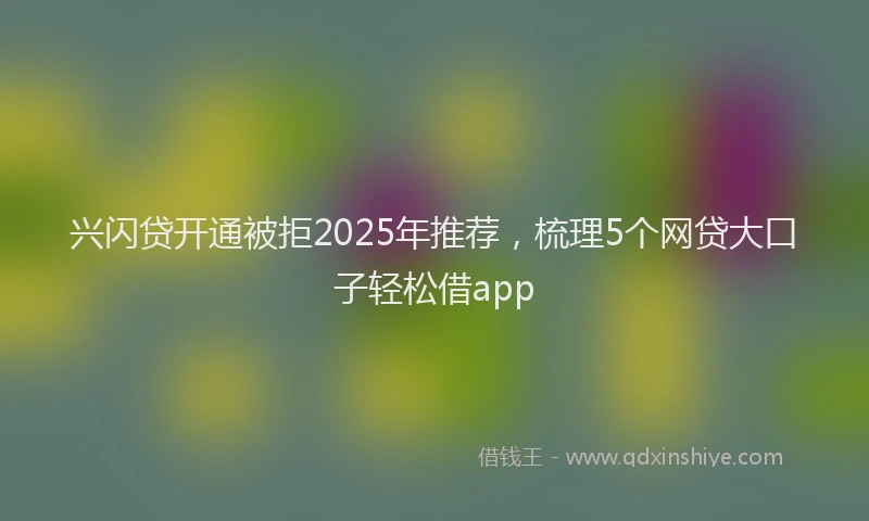 兴闪贷开通被拒2025年推荐，梳理5个网贷大口子轻松借app