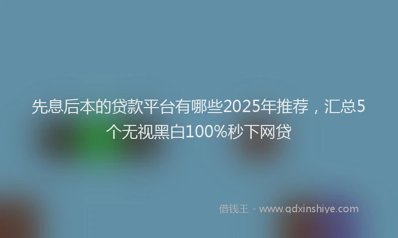 先息后本的贷款平台有哪些2025年推荐，汇总5个无视黑白100%秒下网贷