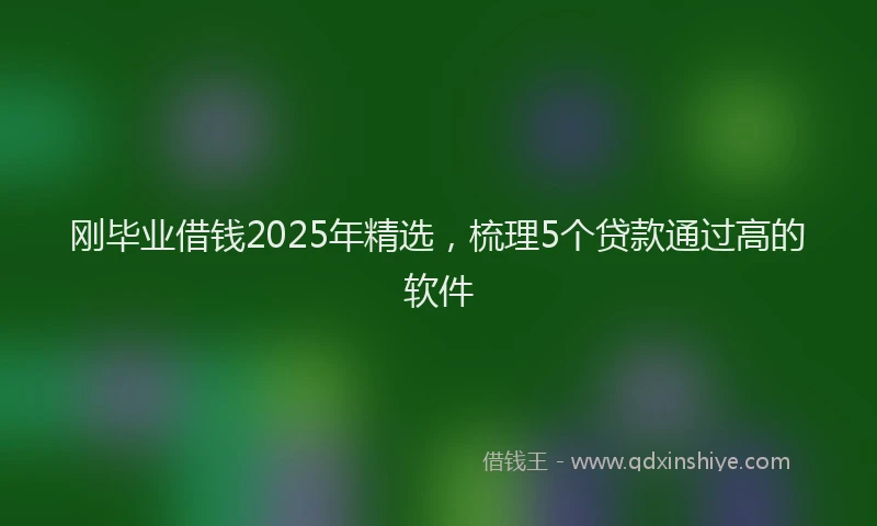 刚毕业借钱2025年精选，梳理5个贷款通过高的软件