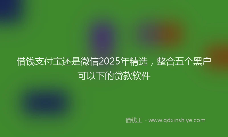 借钱支付宝还是微信2025年精选，整合五个黑户可以下的贷款软件