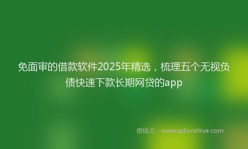 免面审的借款软件2025年精选，梳理五个无视负债快速下款长期网贷的app
