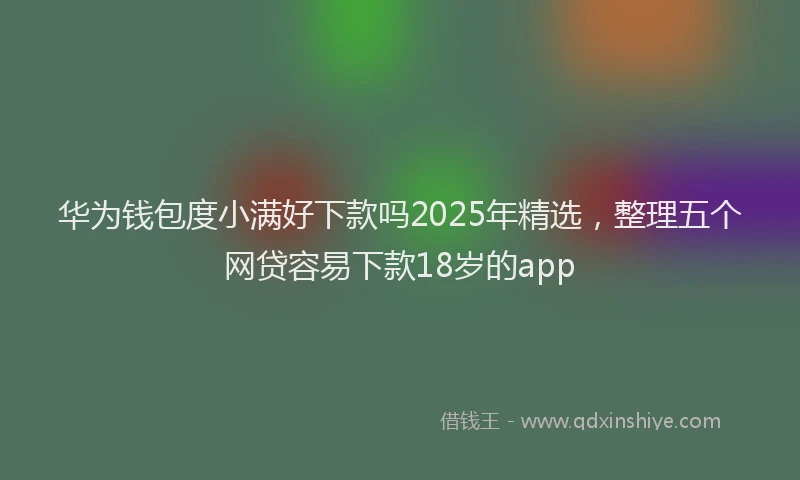 华为钱包度小满好下款吗2025年精选，整理五个网贷容易下款18岁的app