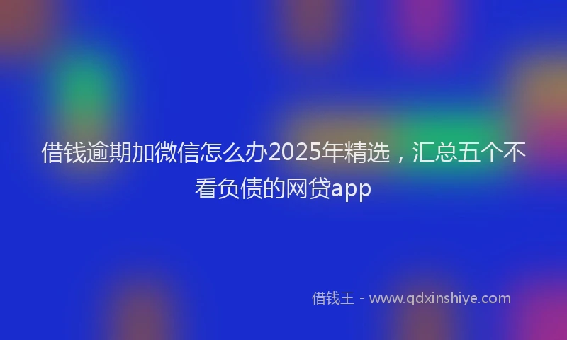 借钱逾期加微信怎么办2025年精选，汇总五个不看负债的网贷app