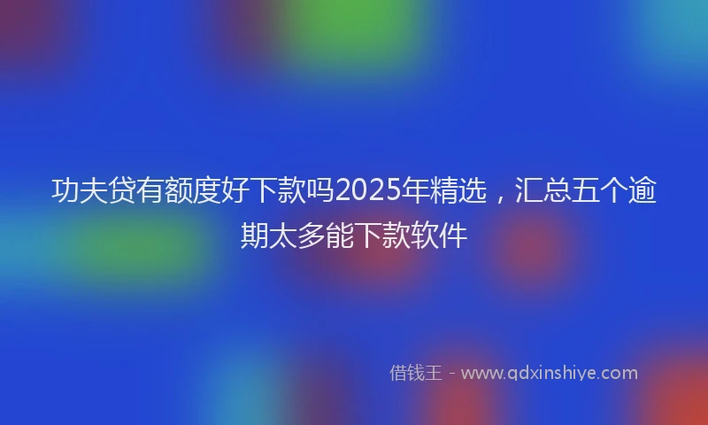 功夫贷有额度好下款吗2025年精选，汇总五个逾期太多能下款软件