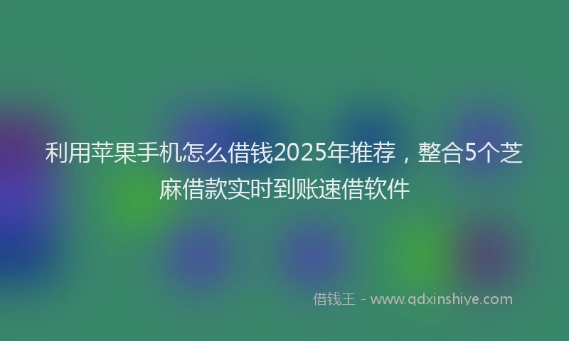 利用苹果手机怎么借钱2025年推荐，整合5个芝麻借款实时到账速借软件
