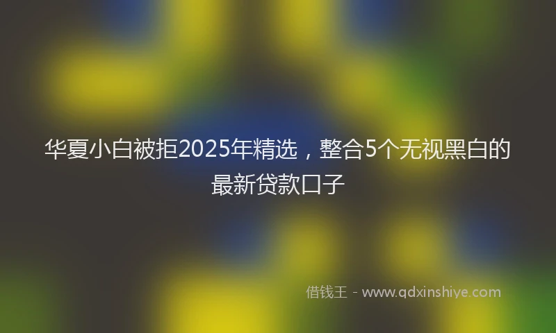 华夏小白被拒2025年精选，整合5个无视黑白的最新贷款口子