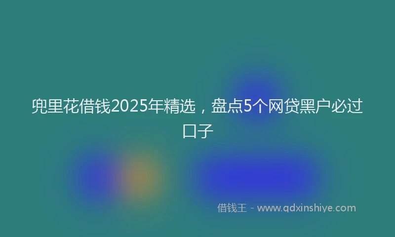 兜里花借钱2025年精选，盘点5个网贷黑户必过口子
