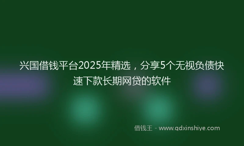 兴国借钱平台2025年精选，分享5个无视负债快速下款长期网贷的软件