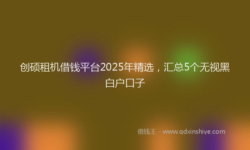创硕租机借钱平台2025年精选，汇总5个无视黑白户口子