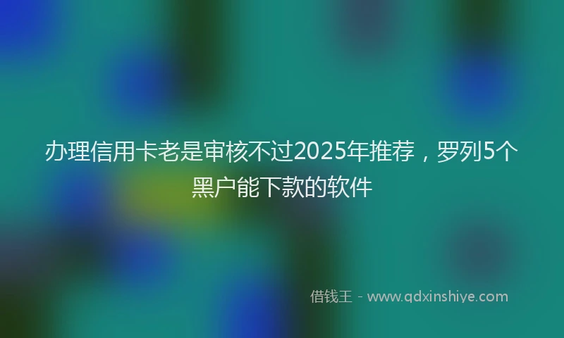 办理信用卡老是审核不过2025年推荐，罗列5个黑户能下款的软件