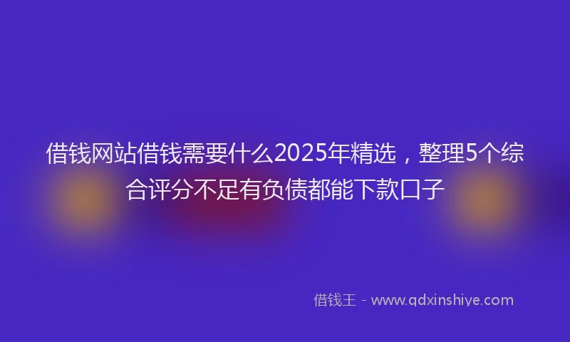 借钱网站借钱需要什么2025年精选，整理5个综合评分不足有负债都能下款口子