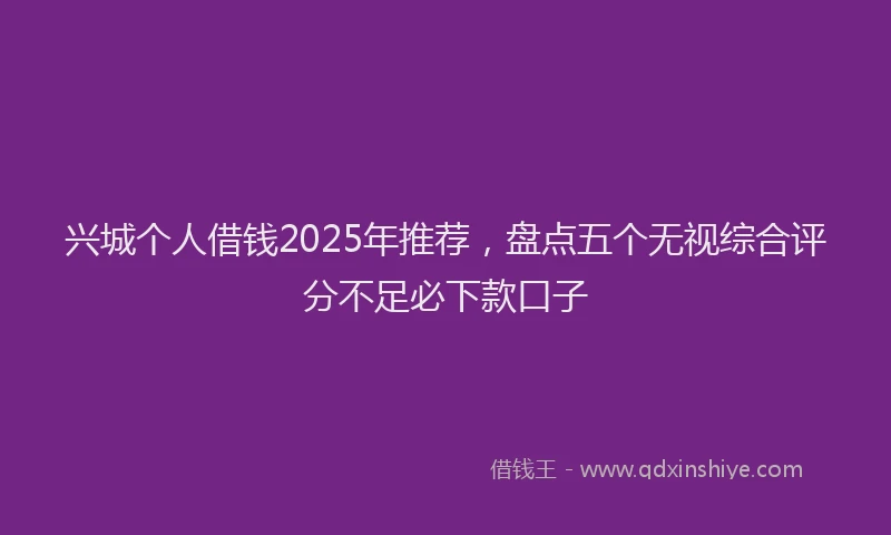 兴城个人借钱2025年推荐，盘点五个无视综合评分不足必下款口子