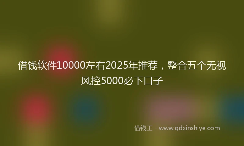 借钱软件10000左右2025年推荐，整合五个无视风控5000必下口子