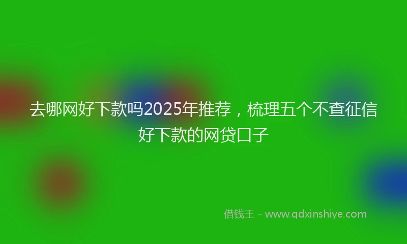 去哪网好下款吗2025年推荐，梳理五个不查征信好下款的网贷口子