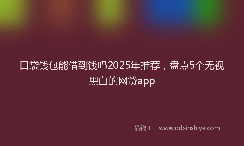 口袋钱包能借到钱吗2025年推荐，盘点5个无视黑白的网贷app