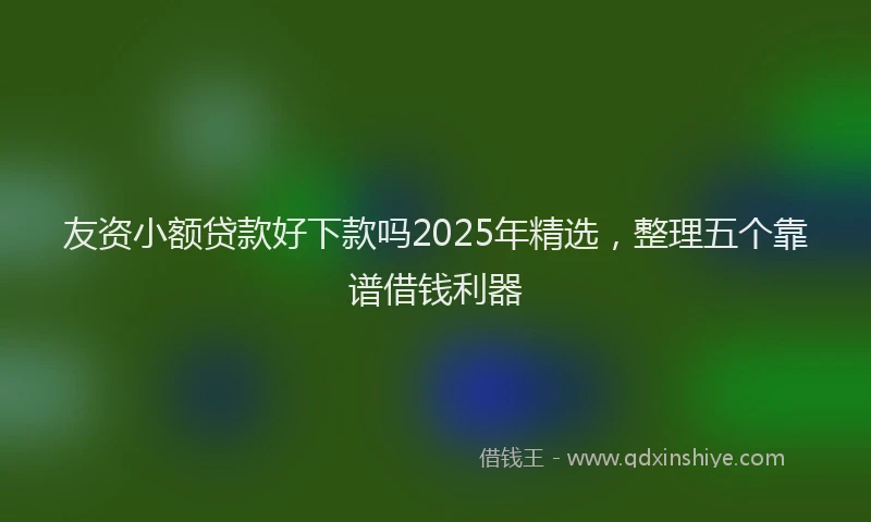 友资小额贷款好下款吗2025年精选，整理五个靠谱借钱利器