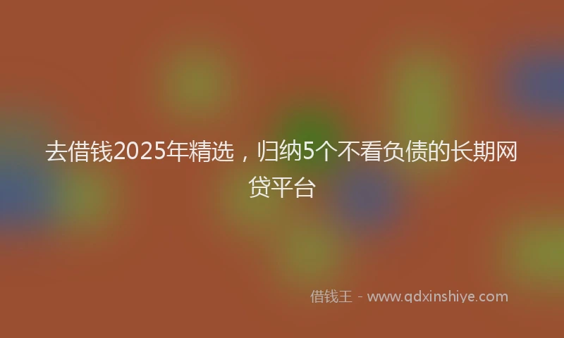 去借钱2025年精选，归纳5个不看负债的长期网贷平台