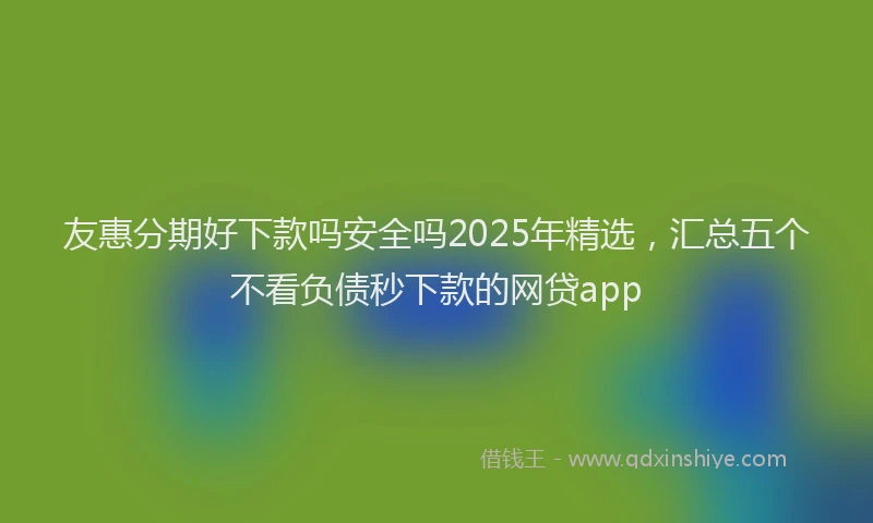 友惠分期好下款吗安全吗2025年精选，汇总五个不看负债秒下款的网贷app