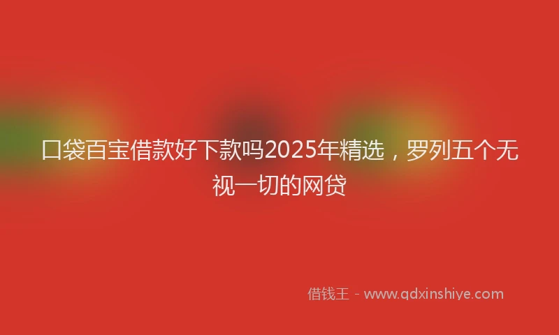 口袋百宝借款好下款吗2025年精选，罗列五个无视一切的网贷