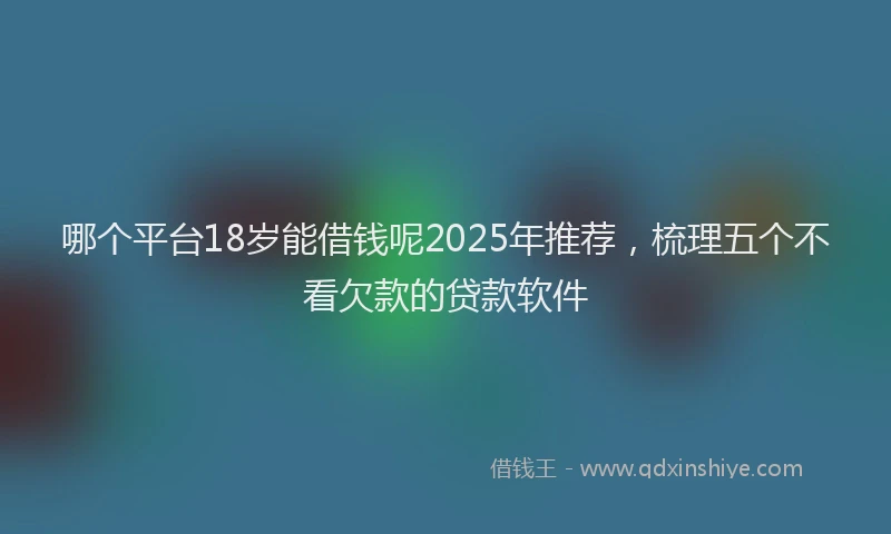 哪个平台18岁能借钱呢2025年推荐，梳理五个不看欠款的贷款软件