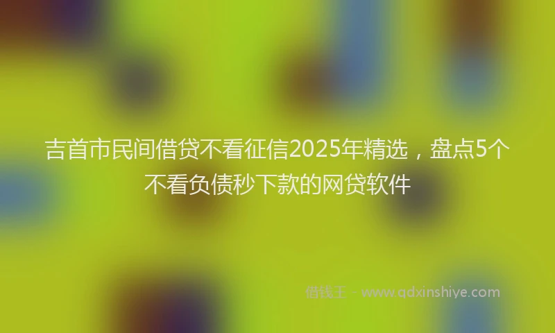 吉首市民间借贷不看征信2025年精选，盘点5个不看负债秒下款的网贷软件