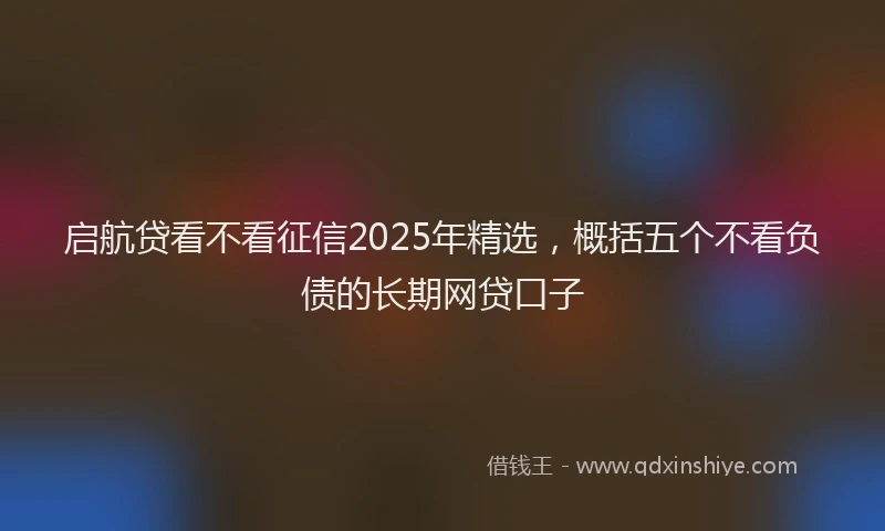 启航贷看不看征信2025年精选，概括五个不看负债的长期网贷口子