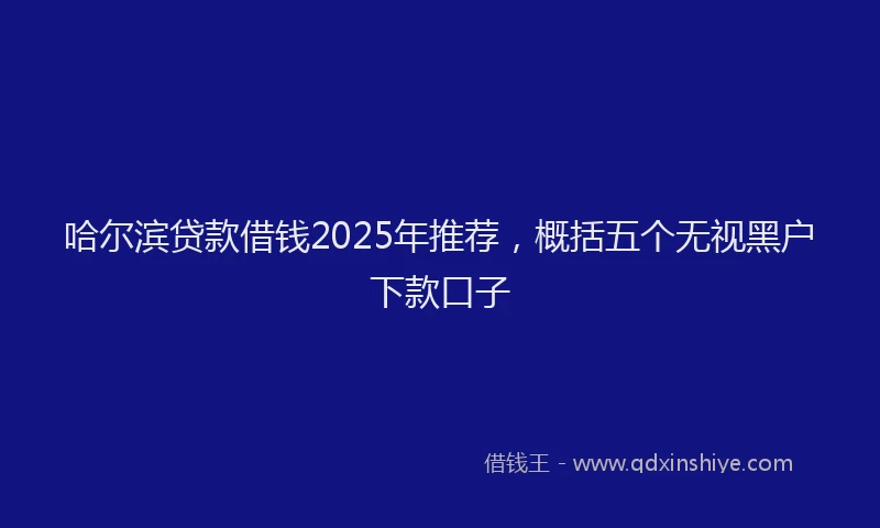 哈尔滨贷款借钱2025年推荐，概括五个无视黑户下款口子