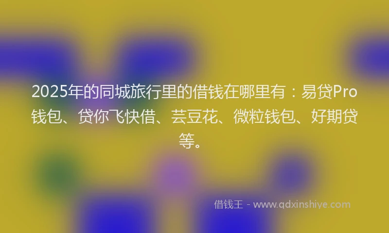 2025年的同城旅行里的借钱在哪里有：易贷Pro钱包、贷你飞快借、芸豆花、微粒钱包、好期贷等。