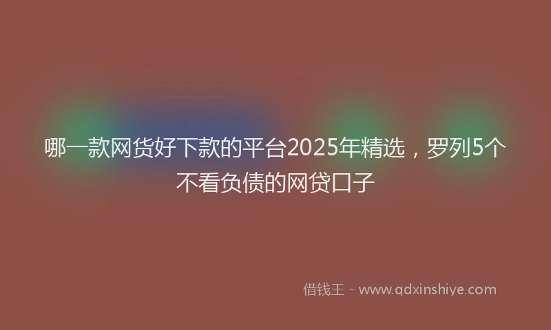 哪一款网货好下款的平台2025年精选，罗列5个不看负债的网贷口子