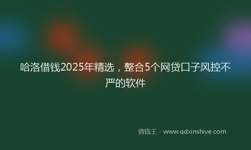 哈洛借钱2025年精选，整合5个网贷口子风控不严的软件