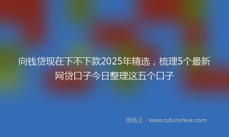 向钱贷现在下不下款2025年精选，梳理5个最新网贷口子今日整理这五个口子