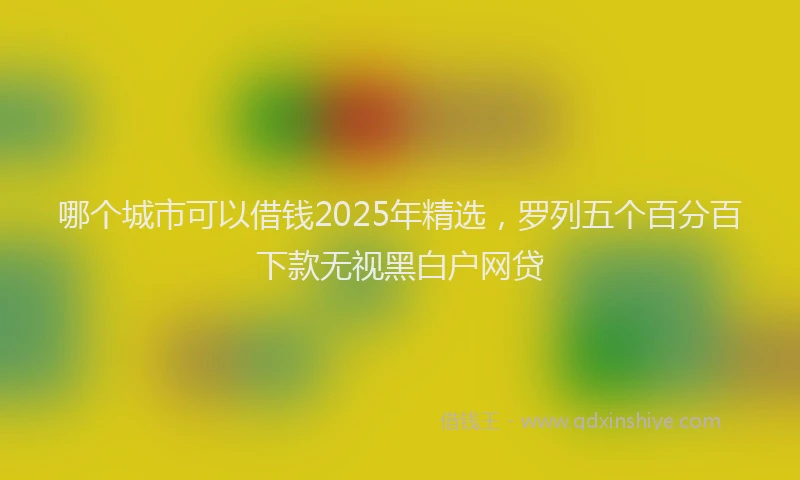 哪个城市可以借钱2025年精选，罗列五个百分百下款无视黑白户网贷