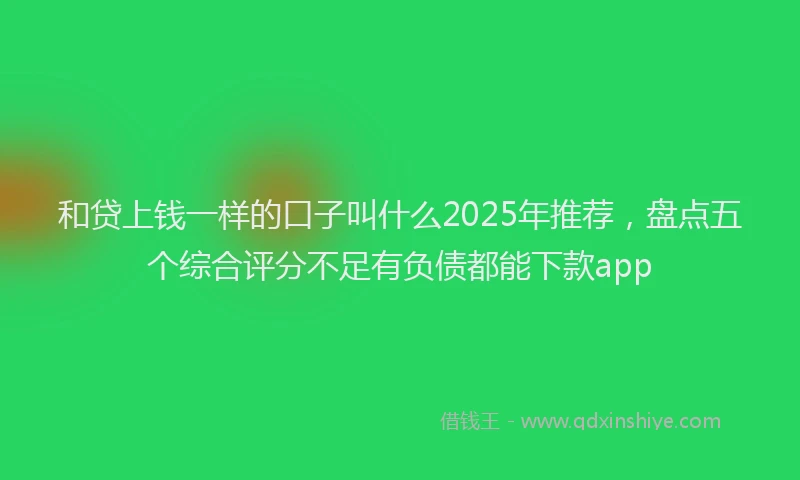 和贷上钱一样的口子叫什么2025年推荐，盘点五个综合评分不足有负债都能下款app