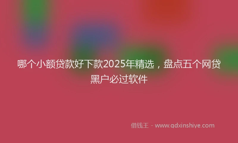 哪个小额贷款好下款2025年精选，盘点五个网贷黑户必过软件