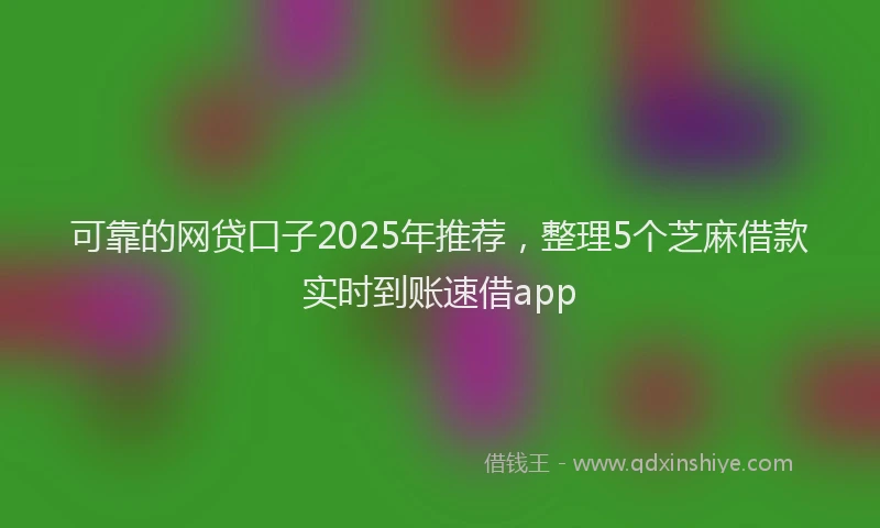 可靠的网贷口子2025年推荐，整理5个芝麻借款实时到账速借app