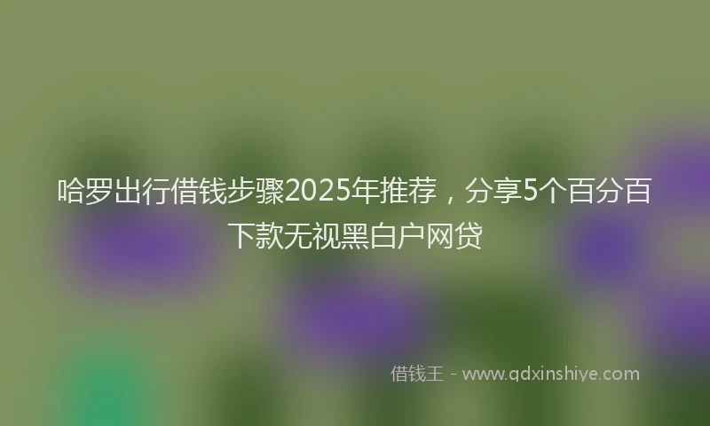 哈罗出行借钱步骤2025年推荐，分享5个百分百下款无视黑白户网贷