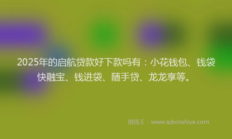 2025年的启航贷款好下款吗有：小花钱包、钱袋快融宝、钱进袋、随手贷、龙龙享等。