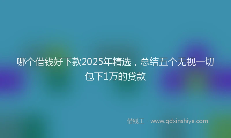 哪个借钱好下款2025年精选，总结五个无视一切包下1万的贷款