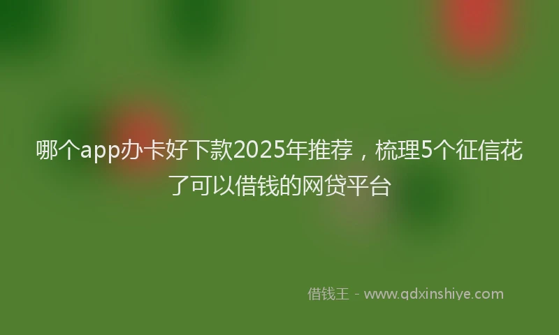 哪个app办卡好下款2025年推荐，梳理5个征信花了可以借钱的网贷平台