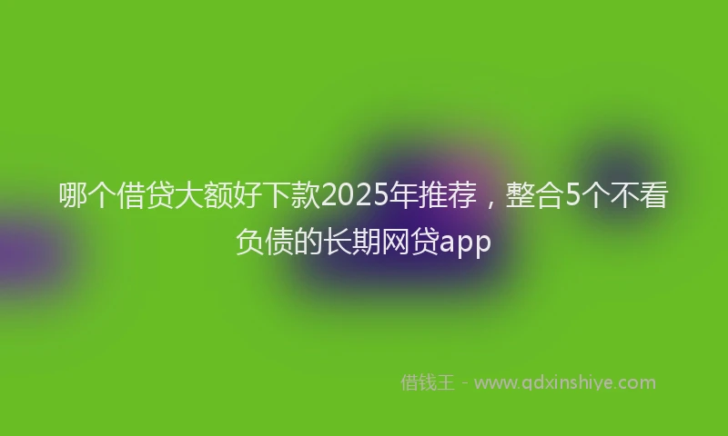 哪个借贷大额好下款2025年推荐，整合5个不看负债的长期网贷app