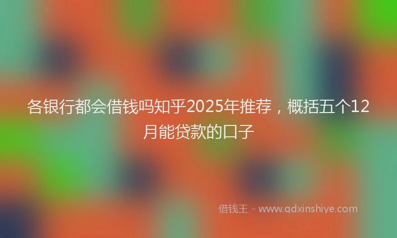 各银行都会借钱吗知乎2025年推荐，概括五个12月能贷款的口子